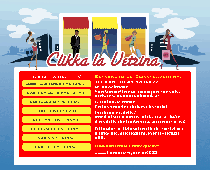 Clikka la vetrina - clicca sulla citta in vetrina che desideri visitare